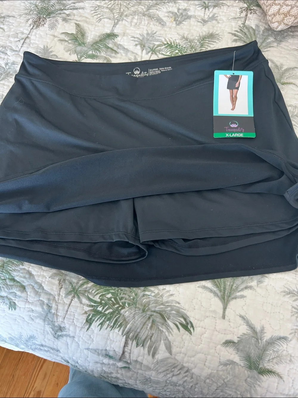 Tranquility by Colorado Clothing Black Swim Skort with built in short